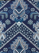 Casbah Indigo Embroidery PK Lifestyles Fabric